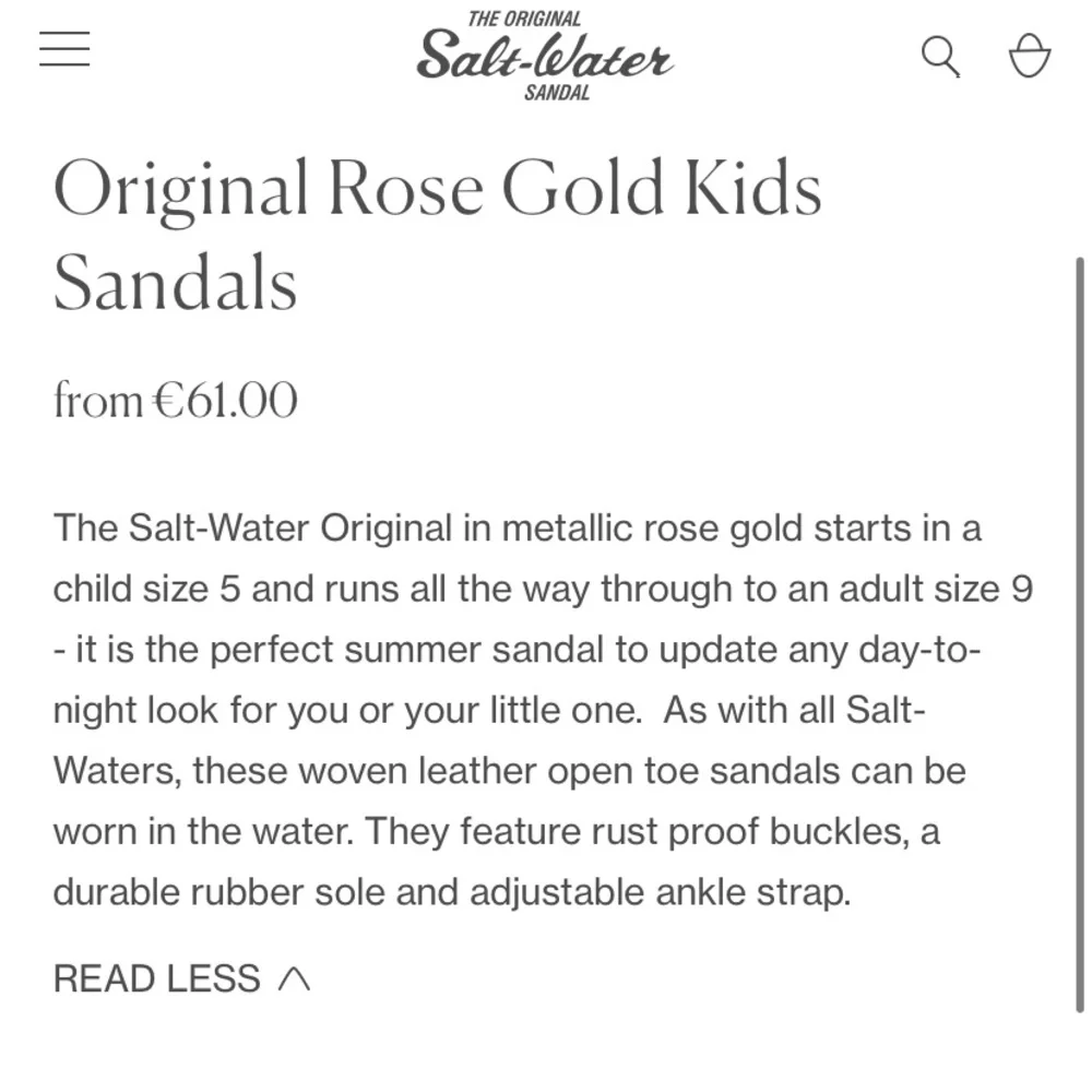 SOLD! Rose Gold Saltwater Sandals - Picture 4 of 11